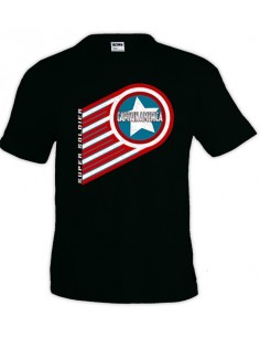 Camiseta del Capitan America (Symbol) negra manga corta
