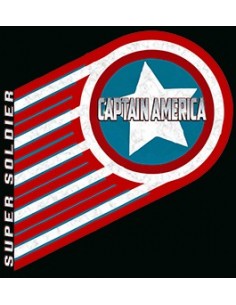 Camiseta del Capitan America (Symbol) negra manga corta 2