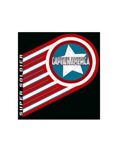 Camiseta del Capitan America (Symbol) negra manga corta Camiseta del Capitan America (Symbol) negra manga corta