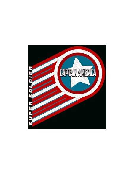 Camiseta del Capitan America (Symbol) negra manga corta Camiseta del Capitan America (Symbol) negra manga corta