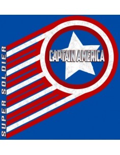 Camiseta Capitan America (Symbol) Azul Royal manga corta 2