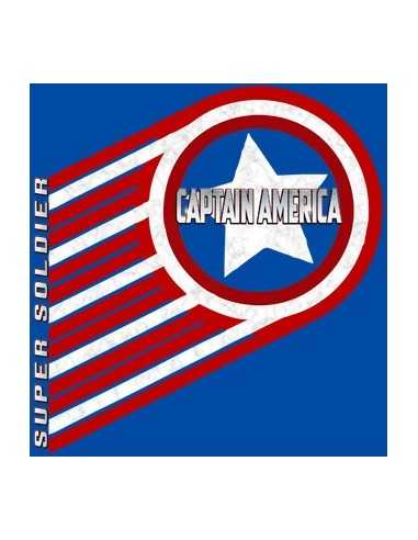 Camiseta Capitan America (Symbol) Azul Royal manga corta