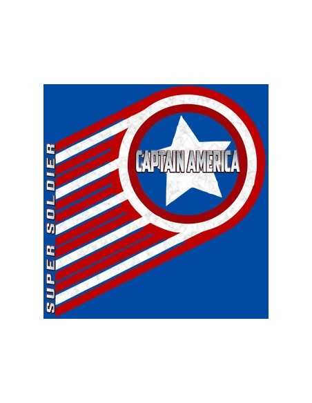 Camiseta Capitan America (Symbol) Azul Royal manga corta