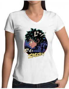Camiseta My Hero academia de mujer Deku Smash 2