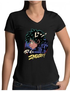 Camiseta My Hero academia de mujer Deku Smash