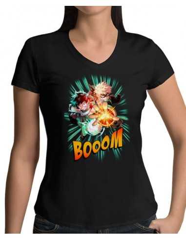 Camiseta My Hero Academia de Mujer Deku y Bakugo