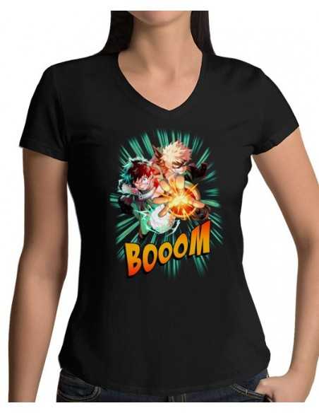 Camiseta My Hero Academia de Mujer Deku y Bakugo