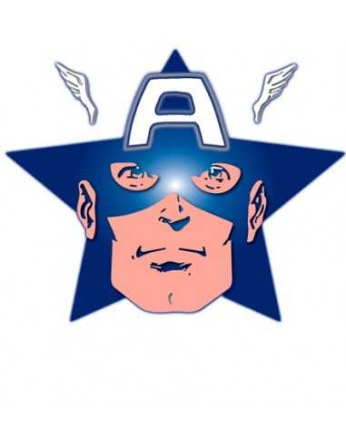 Camiseta del Capitan América (Star Face) Blanca Manga corta