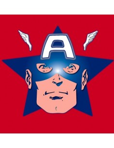 Camiseta del Capitan América (Star Face) Roja Manga corta 2