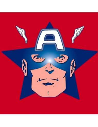 Camiseta del Capitan América (Star Face) Roja Manga corta