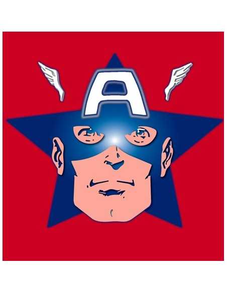Camiseta del Capitan América (Star Face) Roja Manga corta