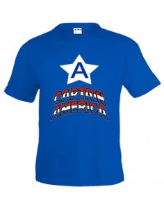 Camiseta Capitan America (A) Azul Royal manga corta