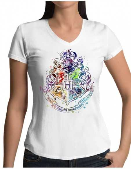 Camiseta Harry Potter de Mujer Hogwarts Watercolor