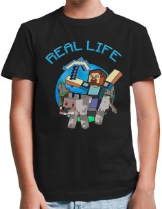 Camiseta Minecraft real life