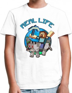 Camiseta Minecraft real life 2