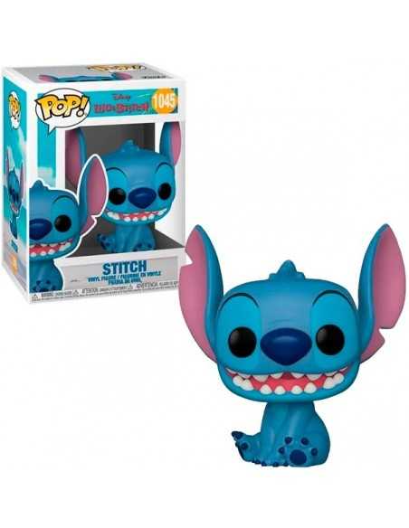 Funko Pop Stitch sonrriendo sentado