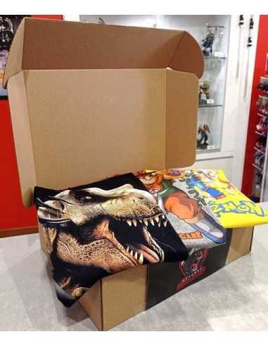 Caja misetriosa con 3 camisetas Frikis random