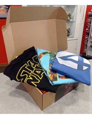 Caja misetriosa con 3 camisetas Frikis random