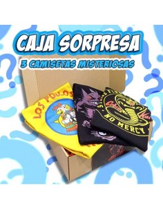 Caja misetriosa con 3 camisetas Frikis random