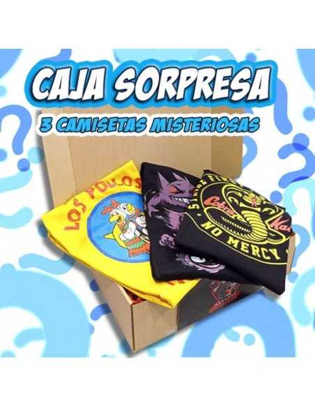 Caja misetriosa con 3 camisetas Frikis random