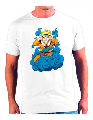 Camiseta Naruto nubes japonesas azules