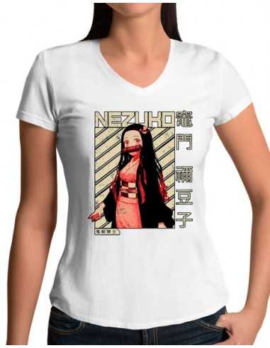 Camiseta Kimetsu no Yaiba de mujer Nezuko Vintage