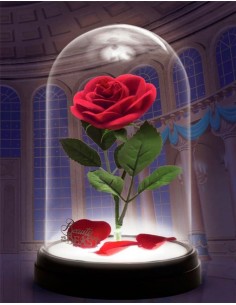 lámpara Bella y Bestia rosa encantada 2