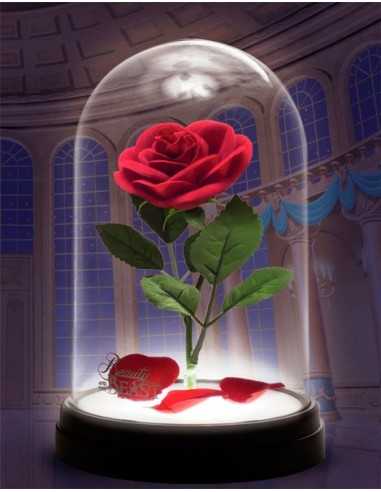lámpara Bella y Bestia rosa encantada