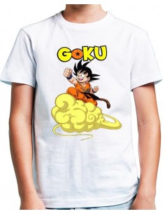 Camiseta Dragon Ball young-Goku manga corta roja