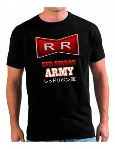 Camiseta Dragon Ball "Red Ribbon Army" manga corta negra