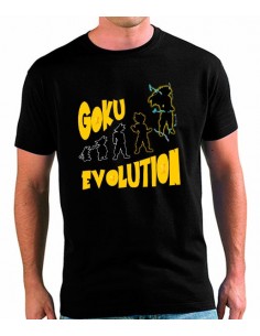 Camiseta Goku Evolution manga larga negra