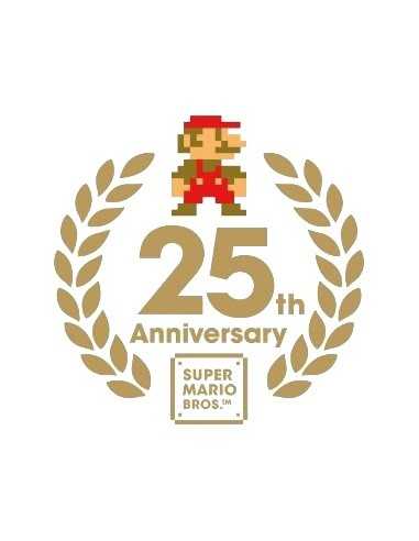 CCamiseta Super Mario Bros 25 aniversario Blanca Manga corta