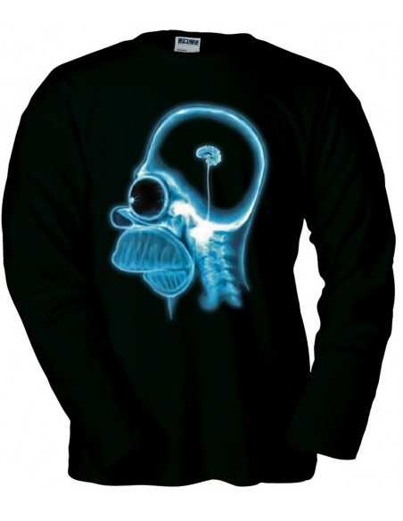 Jersey cerebro Homer Simpson manga larga