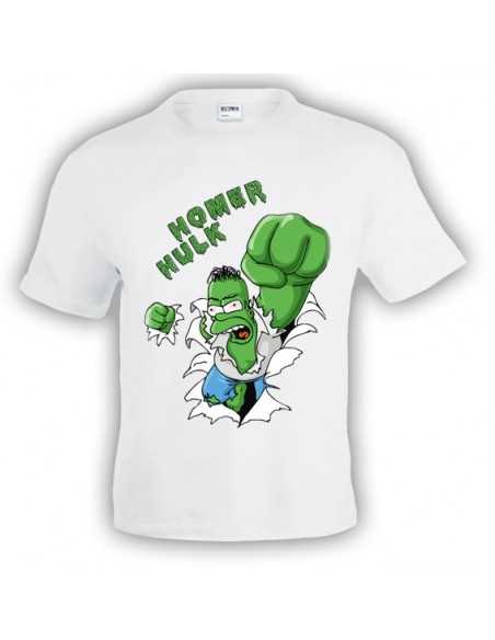 Camiseta del incrible Homer Hulk (blanca manga corta)