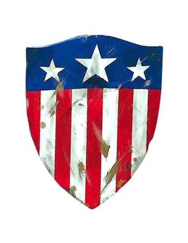 camiseta Capitan America (escudo 1) azul claro manga corta