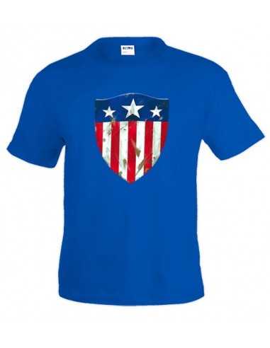 camiseta Capitan America (escudo 1) azul royal manga corta