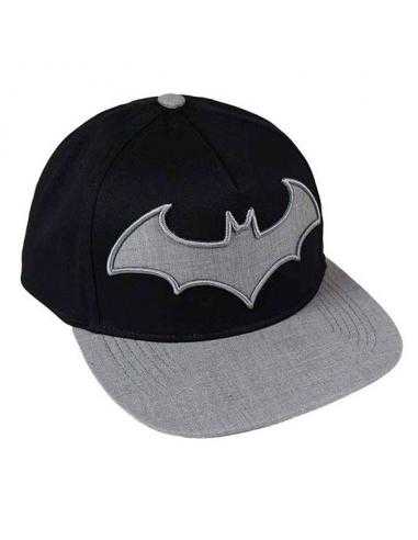 Gorra plana Logo Batman Negra y Gris
