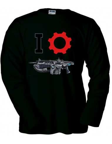Camiseta Gears of war (I-Lancer) manga larga negra