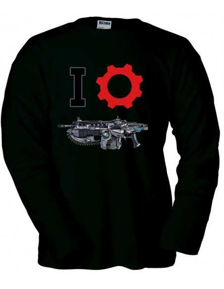 Camiseta Gears of war (I-Lancer) manga larga negra