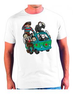 Camiseta terror malos en furgo