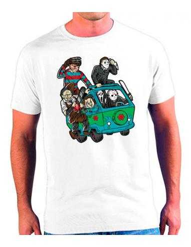 Camiseta terror malos en furgo