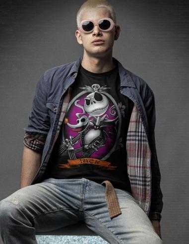 Camiseta Jack Skellington con Zero