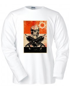 Camiseta Gears of War 3 cartel Locust manga larga blanca