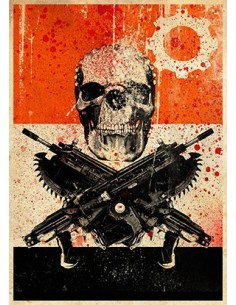 Camiseta Gears of War 3 cartel Locust manga larga blanca 2