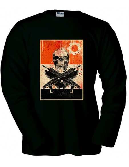 Camiseta de Gears of War 3 cartel Locust manga larga negra Camiseta de Gears of War 3 cartel Locust manga larga negra