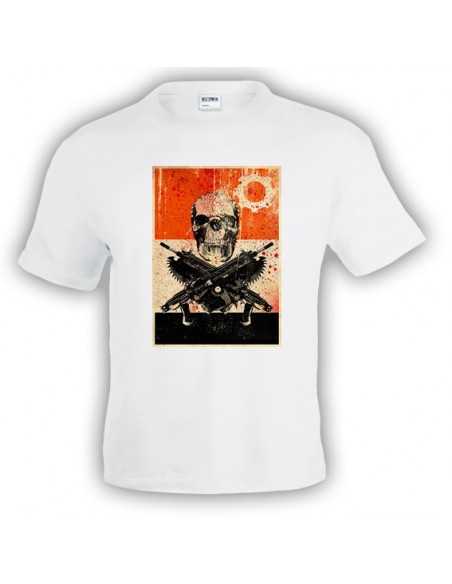 Camiseta Gears of War 3 cartel Locust manga corta blanca