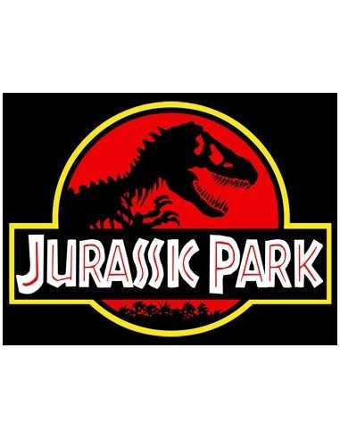 Camiseta Parque Jurasico logo clásico negra manga larga