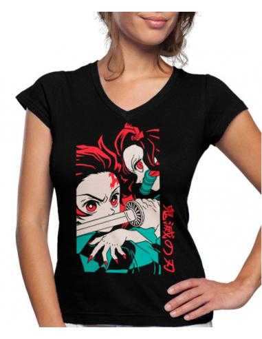 Camiseta Kimetsu no Yaiba de mujer...