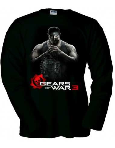Camiseta Gears of War 3 Markus negra manga larga Camiseta Gears of War 3 Markus negra manga larga
