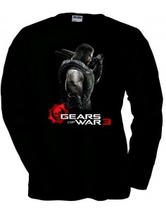 Camiseta Gears of War 3 Dom negra manga larga